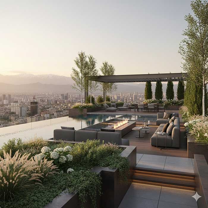 طراحی لنداسکیپ و محوطه سازی در فرمانیه؛ مدرنیته در محیط سبز